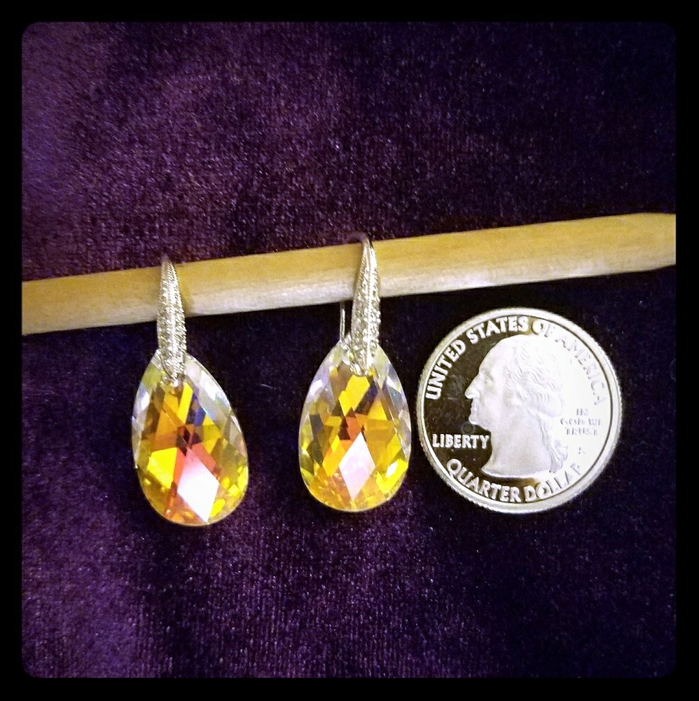 Crystal swarovski style earrings